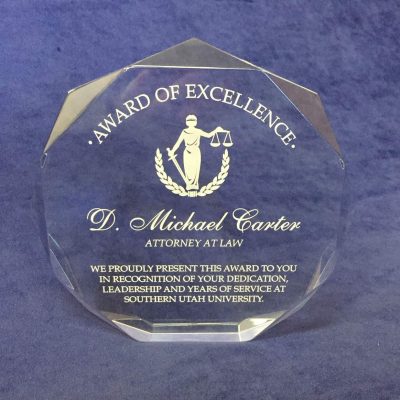 Faceted Freestanding Acrylic Trophy