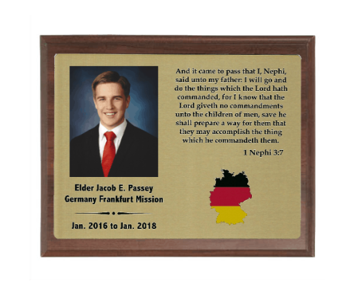Sublimated Missionary Plaque Full Color Missionary Plaques