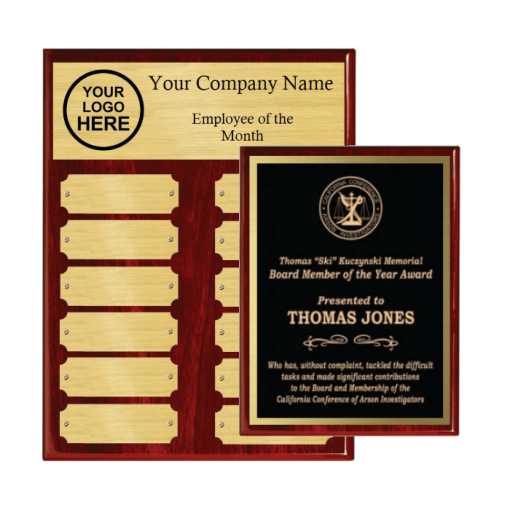 Employee of the Month Piano Finish Plaques Package Employee of the month piano finish plaques package