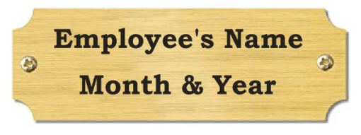Gold Perpetual Plaque Plate Replacement Gold Plate for Employee of the month Perpetual Plaque