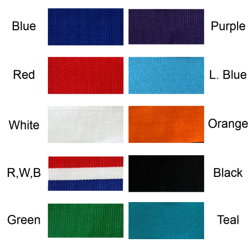 Ribbons Neckribbon Swatches for Custom Medals