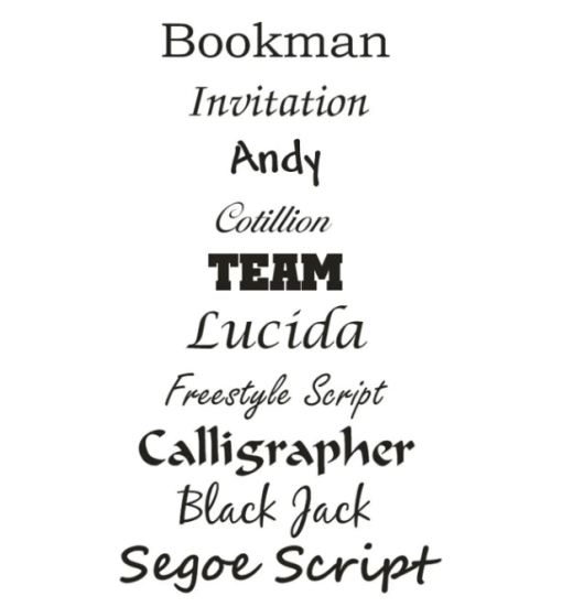 Fonts Laser Engraved Fonts