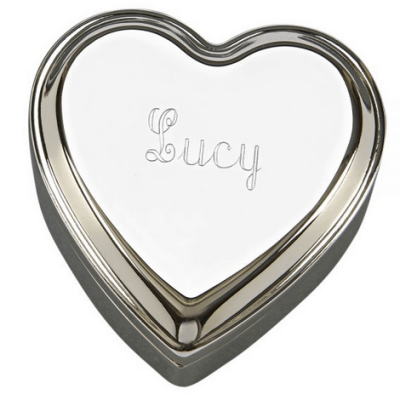 Polished Silver Heart Box
