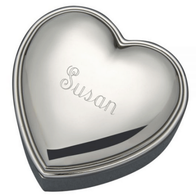 Silver Heart Jewelry Box