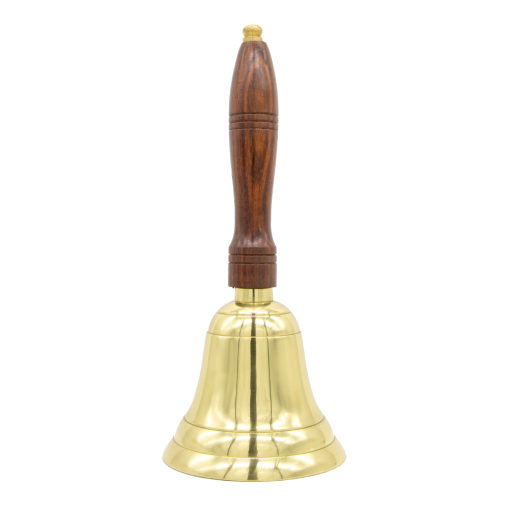 Extra Large Brass Bell With Wooden Handle