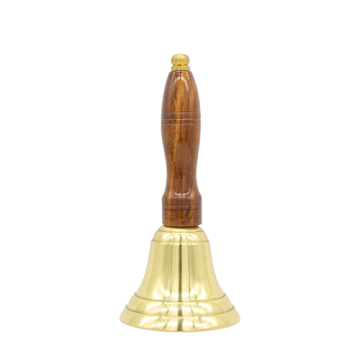 Medium Brass Bell With Wooden Handle