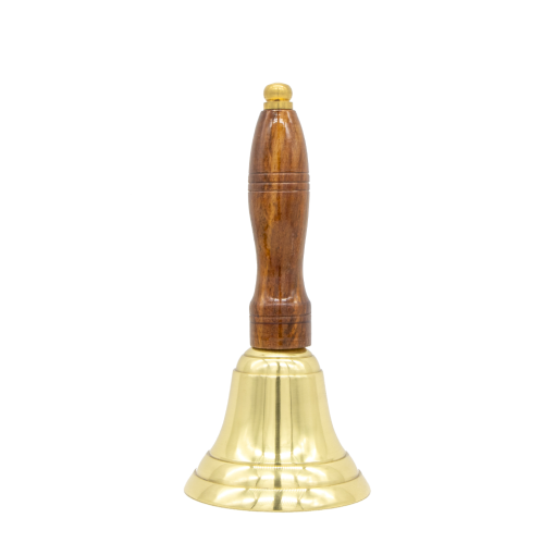 Medium Brass Bell With Wooden Handle
