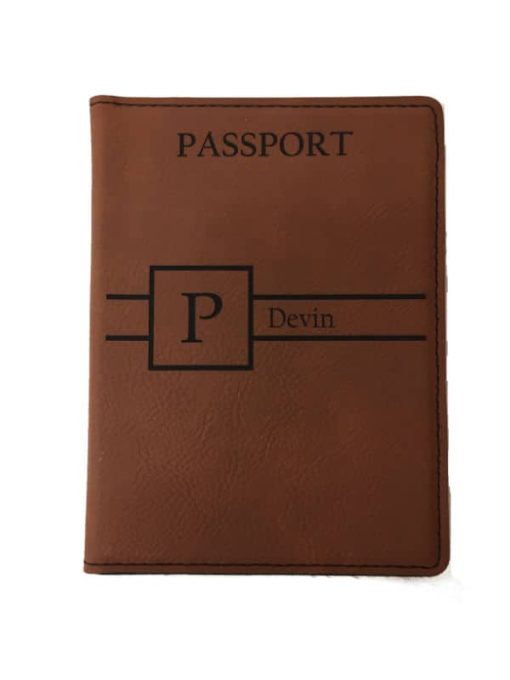 Engraved passport cover