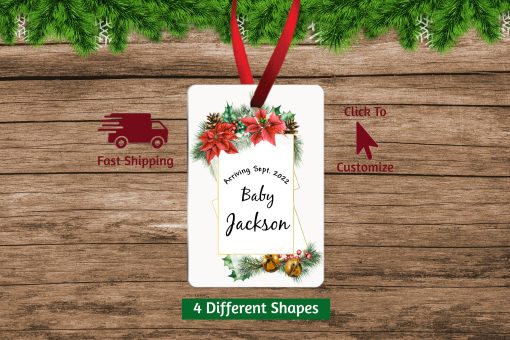 Baby Announcement Ornament Rectangle