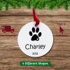 Personalized Dog Christmas Ornament Circle