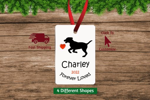 Personalized Dog Memorial Rectangle Ornament