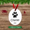 Personalized Dog Christmas Ornament Oval