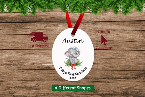 Baby's First Christmas Ornament Oval