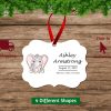 Baby Girl First Christmas Ornament Scallop