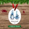 Married Christmas Ornament Gnomes Oval