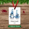 Married Christmas Ornament Gnomes Rectangle