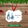 Married Christmas Ornament Gnomes Scallop