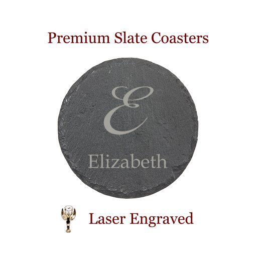 Script Monogram Slate Coaster