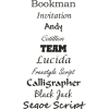 Laser Engraved Fonts