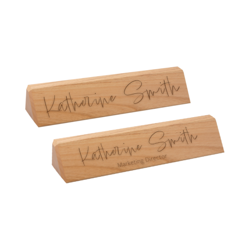 Modern Handwritten Oak Desk Wedge